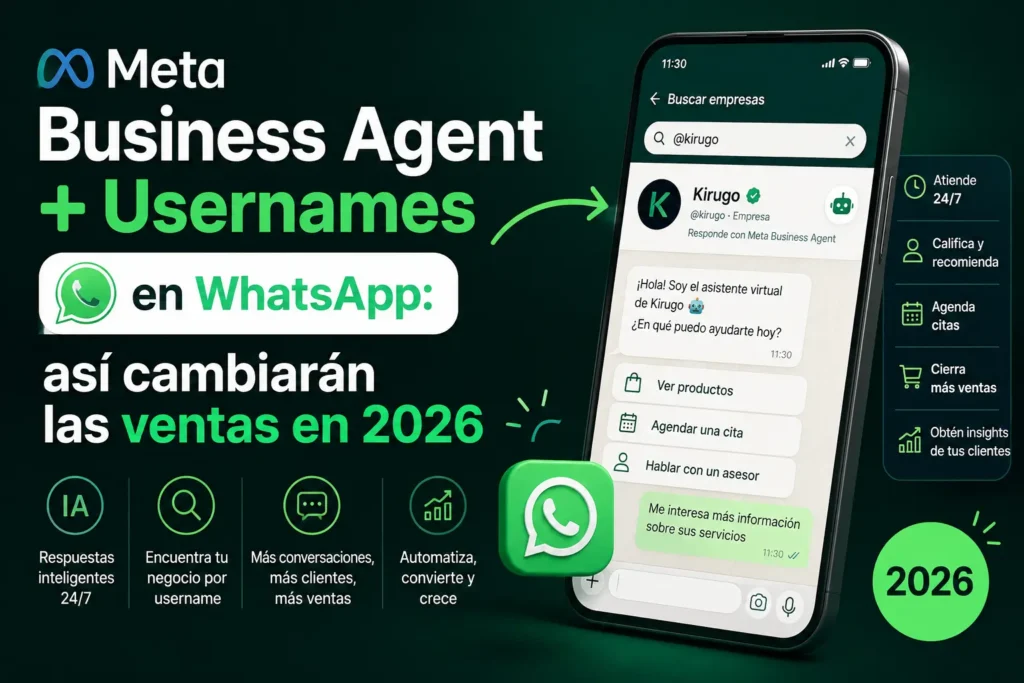 Meta anuncia Business Agent y Usernames en WhatsApp: las novedades que podrían transformar las ventas por conversación